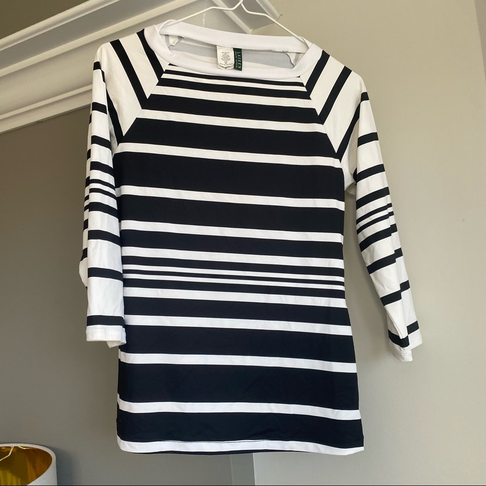 Lauren Ralph Lauren womens striped rashguard